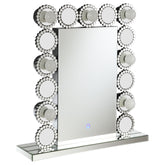 Best Furniture Outlet - Coaster - Aghes Vanity Mirror with Lighting Silver - 961624